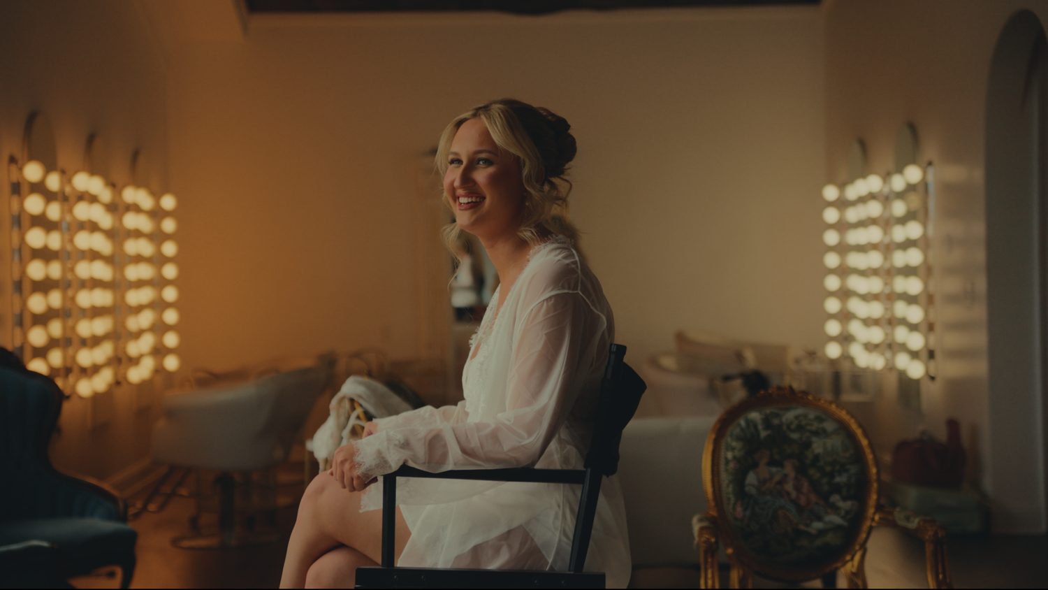 Bride seated portrait